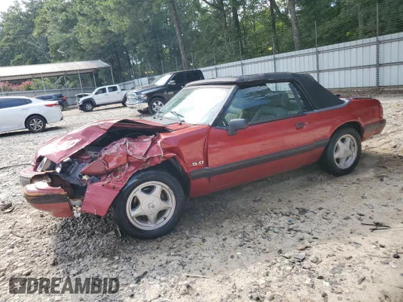 ✅ 1991 Ford Mustang LX Sport • VIN: 1FACP44EXMF194129 • Lot: 70165905. Listed on Copart with 132,012 mi. Free auction sales archive from the USA and detailed vehicle history report at DreamBid. Image 1.