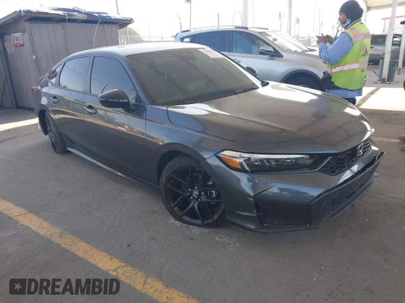 ✅ 2026 Honda Civic Sport • VIN: 2HGFE2F50TH528827 • Lot: 45260055. Wystawiony na IAAI z przebiegiem 17 622 mil. Bezpłatny archiwum sprzedaży aukcyjnych z USA i szczegółowy raport historii pojazdu na DreamBid. Zdjęcie 1.