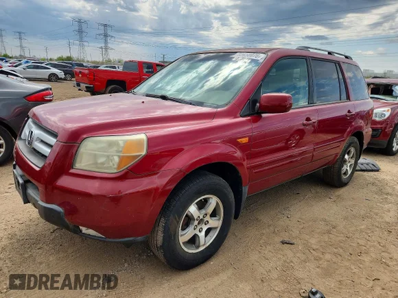 ✅ 2006 Honda Pilot EX-L • VIN: 5FNYF18776B016165 • Lot: 50458076. Listed on Copart with 199,991 mi. Free auction sales archive from the USA and detailed vehicle history report at DreamBid. Image 1.