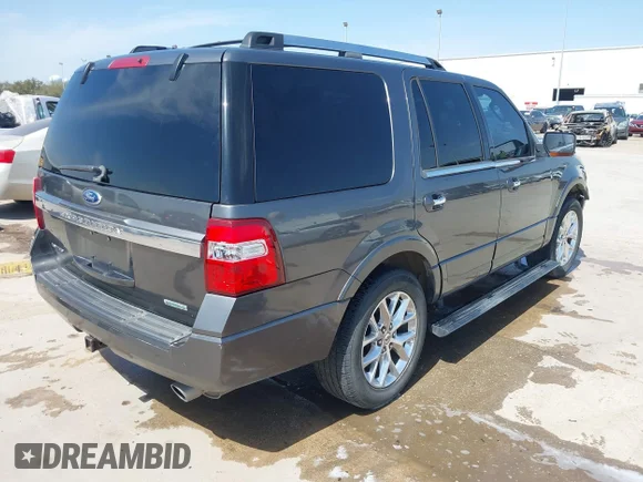 ✅ 2015 Ford Expedition Limited • VIN: 1FMJU1KT6FEF28199 • Lot: 41770285. Wystawiony na IAAI z przebiegiem 177 257 mil. Bezpłatny archiwum sprzedaży aukcyjnych z USA i szczegółowy raport historii pojazdu na DreamBid. Zdjęcie 4.