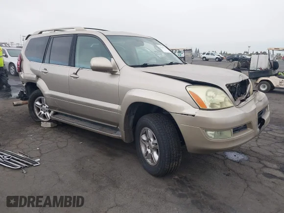 ✅ 2005 Lexus GX 470 • VIN: JTJBT20X950089127 • Лот: 43263775. Опубліковано раніше на IAAI з пробігом 268 912 миль. Безкоштовний доступ до архіву аукціонних продажів зі США та докладний звіт про історію автомобіля на DreamBid. Зображення 1.