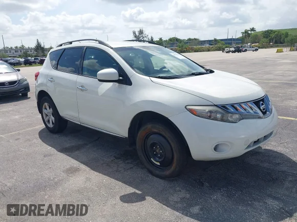✅ 2009 Nissan Murano SL • VIN: JN8AZ18U69W026561 • Lot: 44758269. Listed on IAAI with 163,201 mi. Free auction sales archive from the USA and detailed vehicle history report at DreamBid. Image 1.
