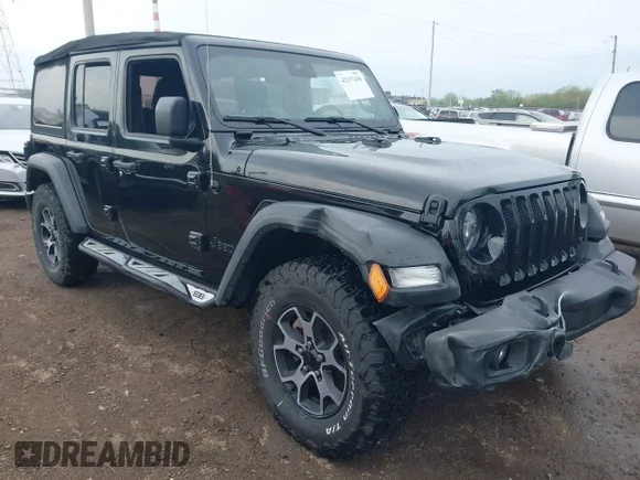 ✅ 2021 Jeep Wrangler Unlimited Sport S • VIN: 1C4HJXDG0MW788779 • Лот: 42137430. Опубликован ранее на IAAI с пробегом 52 903 миль. Бесплатный доступ к архиву аукционных продаж из США и подробный отчёт об истории автомобиля на DreamBid. Изображение 1.