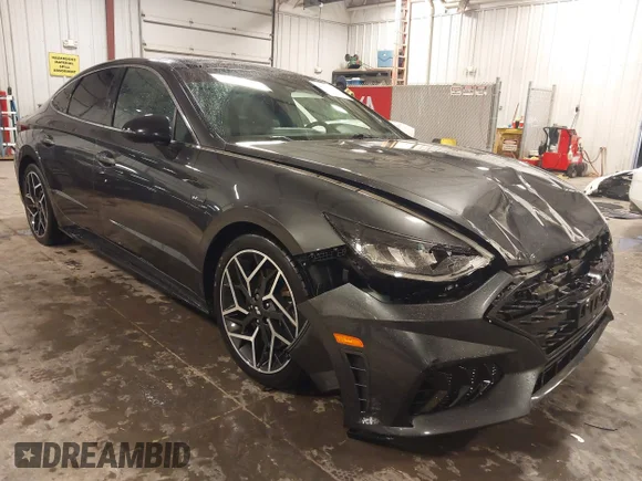 ✅ 2021 Hyundai Sonata N Line • VIN: 5NPEK4JC1MH127610 • Лот: 43495995. Опубликован ранее на IAAI с пробегом 92 284 миль. Бесплатный доступ к архиву аукционных продаж из США и подробный отчёт об истории автомобиля на DreamBid. Изображение 1.