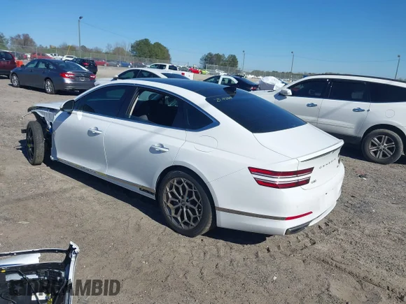 ✅ 2024 Genesis G80 2.5T • VIN: KMTGB4SC8RU242131 • Lot: 41865661. Wystawiony na IAAI z przebiegiem 5 999 mil. Bezpłatny archiwum sprzedaży aukcyjnych z USA i szczegółowy raport historii pojazdu na DreamBid. Zdjęcie 3.