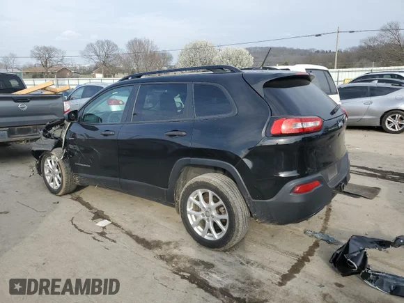 ✅ 2017 Jeep Cherokee Sport • VIN: 1C4PJLAB2HW652902 • Lot: 42847393. Listed on Copart with 111,703 mi. Free auction sales archive from the USA and detailed vehicle history report at DreamBid. Image 2.