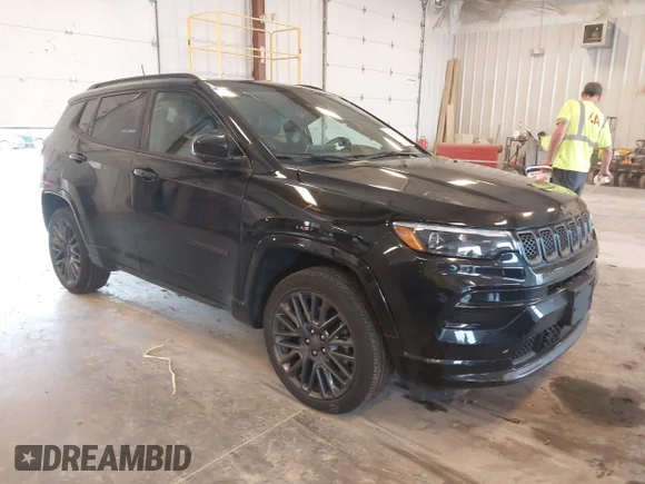 ✅ 2023 Jeep Compass Limited • VIN: 3C4NJDCN5PT528888 • Lot: 42702004. Listed on IAAI with 17,815 mi. Free auction sales archive from the USA and detailed vehicle history report at DreamBid. Image 1.