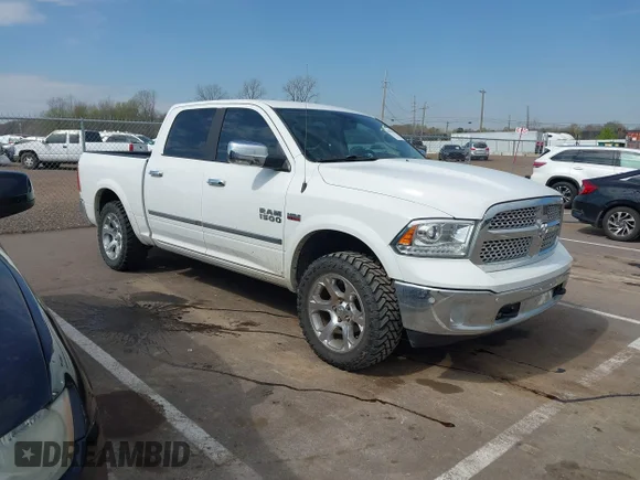 ✅ 2018 Ram 1500 Laramie • VIN: 1C6RR7NT1JS159423 • Lot: 44641392. Listed on IAAI with 88,783 mi. Free auction sales archive from the USA and detailed vehicle history report at DreamBid. Image 1.