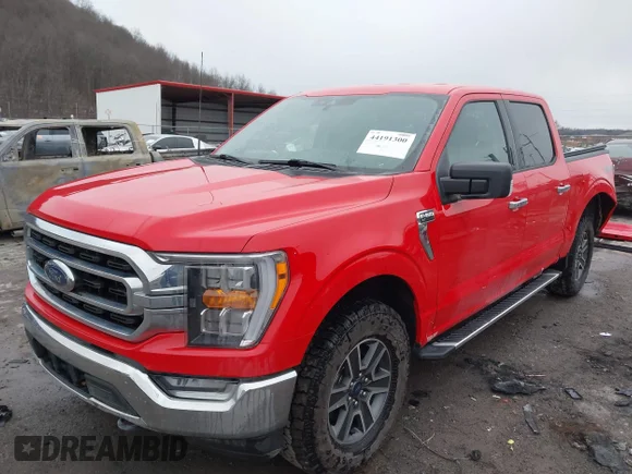 ✅ 2022 Ford F-150 XLT • VIN: 1FTEW1EP0NKD36081 • Lot: 44191300. Wystawiony na IAAI z przebiegiem 89 231 mil. Bezpłatny archiwum sprzedaży aukcyjnych z USA i szczegółowy raport historii pojazdu na DreamBid. Zdjęcie 2.