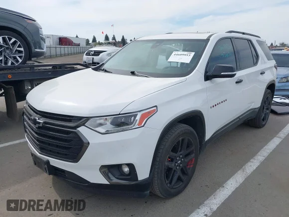 ✅ 2020 Chevrolet Traverse Premier • VIN: 1GNERKKW9LJ281956 • Лот: 44609953. Опубліковано раніше на IAAI з пробігом 87 700 миль. Безкоштовний доступ до архіву аукціонних продажів зі США та докладний звіт про історію автомобіля на DreamBid. Зображення 2.