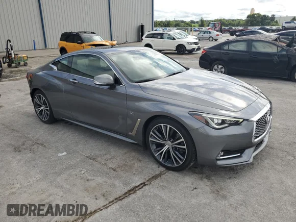 ✅ 2018 Infiniti Q60 Luxe • VIN: JN1EV7ELXJM392646 • Lot: 71049774. Wystawiony na Copart z przebiegiem 59 878 mil. Bezpłatny archiwum sprzedaży aukcyjnych z USA i szczegółowy raport historii pojazdu na DreamBid. Zdjęcie 4.