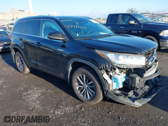 ✅ 2018 Toyota Highlander Hybrid XLE • VIN: 5TDJGRFH9JS040089 • Лот: 43477014. Опубліковано раніше на IAAI з пробігом 225 790 миль. Безкоштовний доступ до архіву аукціонних продажів зі США та докладний звіт про історію автомобіля на DreamBid. Зображення 1.