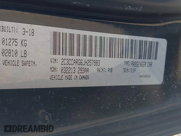 ✅ 2018 Chrysler 300 Touring L • VIN: 2C3CCARG6JH257983 • Lot: 44313646. Wystawiony na IAAI z przebiegiem 236 330 mil. Bezpłatny archiwum sprzedaży aukcyjnych z USA i szczegółowy raport historii pojazdu na DreamBid. Zdjęcie 9.