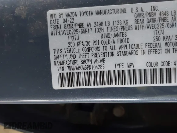 ✅ 2023 Mazda CX-50 S Preferred Plus • VIN: 7MMVABCM5PN104283 • Lot: 43145665. Wystawiony na IAAI z przebiegiem 93 032 mil. Bezpłatny archiwum sprzedaży aukcyjnych z USA i szczegółowy raport historii pojazdu na DreamBid. Zdjęcie 9.