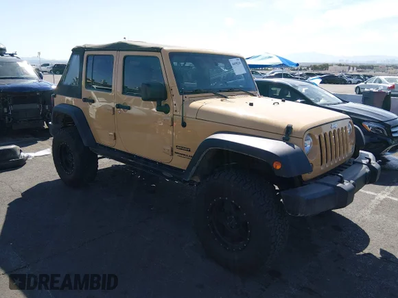 ✅ 2014 Jeep Wrangler Unlimited Sport • VIN: 1C4BJWDG1EL236436 • Лот: 44698230. Опубликован ранее на IAAI с пробегом 92 102 миль. Бесплатный доступ к архиву аукционных продаж из США и подробный отчёт об истории автомобиля на DreamBid. Изображение 1.