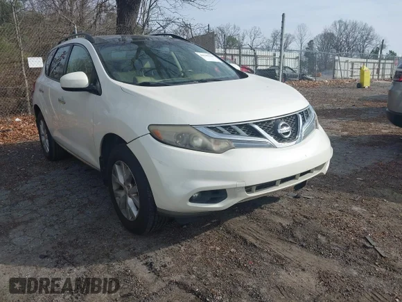 ✅ 2012 Nissan Murano SV • VIN: JN8AZ1MU8CW116730 • Lot: 44349138. Wystawiony na IAAI z przebiegiem 190 607 mil. Bezpłatny archiwum sprzedaży aukcyjnych z USA i szczegółowy raport historii pojazdu na DreamBid. Zdjęcie 1.