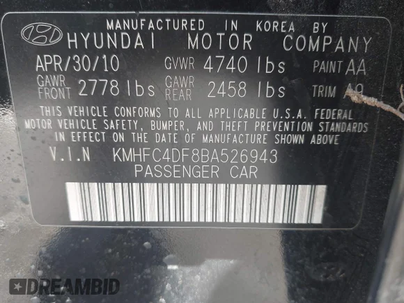✅ 2011 Hyundai Azera Limited • VIN: KMHFC4DF8BA526943 • Лот: 44890556. Опубліковано раніше на IAAI з пробігом 135 561 миль. Безкоштовний доступ до архіву аукціонних продажів зі США та докладний звіт про історію автомобіля на DreamBid. Зображення 9.