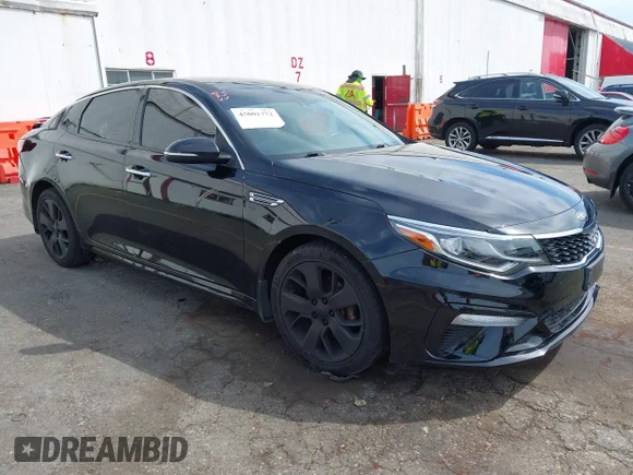 ✅ 2019 Kia Optima S • VIN: 5XXGT4L38KG375252 • Lot: 45001772. Listed on IAAI with 128,187 mi. Free auction sales archive from the USA and detailed vehicle history report at DreamBid. Image 1.