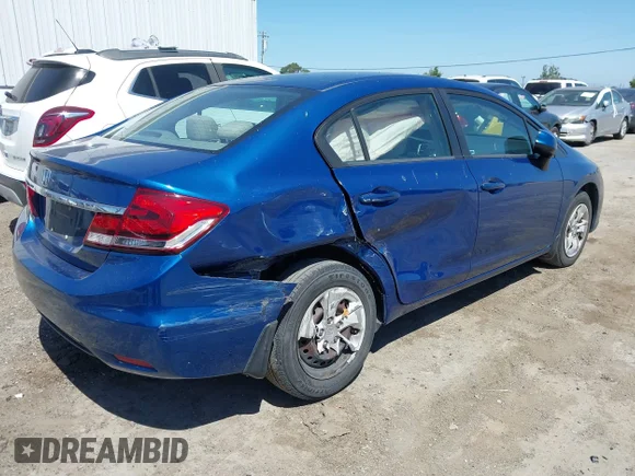 ✅ 2013 Honda Civic LX • VIN: 19XFB2F54DE289853 • Lot: 45170720. Wystawiony na IAAI z przebiegiem 48 036 mil. Bezpłatny archiwum sprzedaży aukcyjnych z USA i szczegółowy raport historii pojazdu na DreamBid. Zdjęcie 4.
