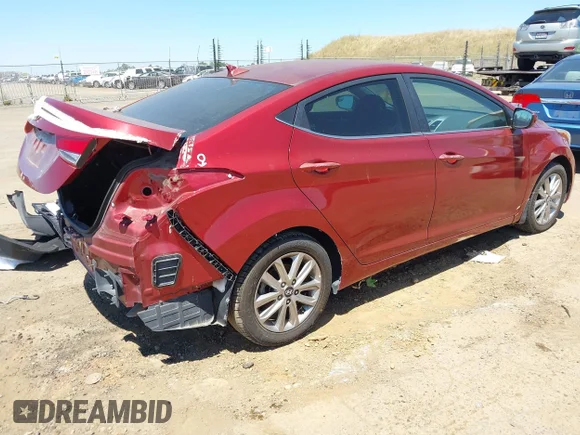 ✅ 2015 Hyundai Elantra SE • VIN: 5NPDH4AE9FH637542 • Lot: 45171058. Wystawiony na IAAI z przebiegiem 55 155 mil. Bezpłatny archiwum sprzedaży aukcyjnych z USA i szczegółowy raport historii pojazdu na DreamBid. Zdjęcie 4.