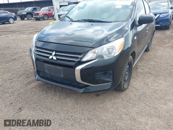✅ 2022 Mitsubishi Mirage ES • VIN: ML32FUFJ9NHF01045 • Lot: 44934505. Wystawiony na IAAI z przebiegiem 81 071 mil. Bezpłatny archiwum sprzedaży aukcyjnych z USA i szczegółowy raport historii pojazdu na DreamBid. Zdjęcie 6.