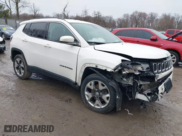 ✅ 2021 Jeep Compass Limited • VIN: 3C4NJDCB8MT512282 • Lot: 44620606. Listed on IAAI with 106,438 mi. Free auction sales archive from the USA and detailed vehicle history report at DreamBid. Image 1.