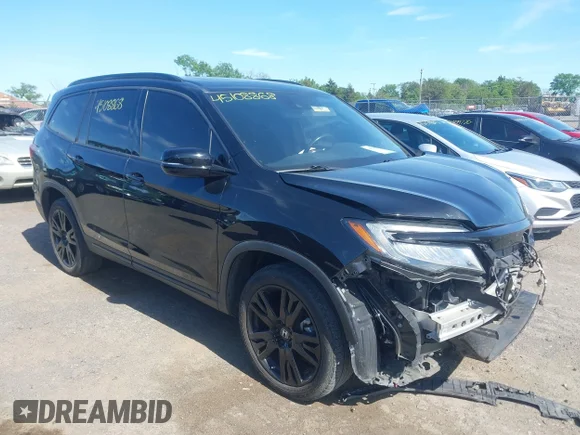 ✅ 2021 Honda Pilot Black Edition • VIN: 5FNYF6H73MB060738 • Лот: 45108868. Опубліковано раніше на IAAI з пробігом 150 967 миль. Безкоштовний доступ до архіву аукціонних продажів зі США та докладний звіт про історію автомобіля на DreamBid. Зображення 1.