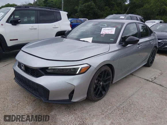✅ 2025 Honda Civic Sport • VIN: 2HGFE2F56SH604145 • Lot: 45148957. Wystawiony na IAAI z przebiegiem 17 790 mil. Bezpłatny archiwum sprzedaży aukcyjnych z USA i szczegółowy raport historii pojazdu na DreamBid. Zdjęcie 2.