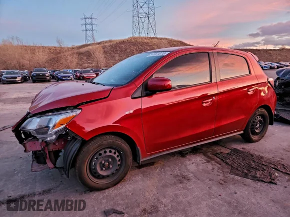✅ 2022 Mitsubishi Mirage ES • VIN: ML32AUHJ9NH001282 • Lot: 94361015. Listed on Copart with 42,324 mi. Free auction sales archive from the USA and detailed vehicle history report at DreamBid. Image 1.