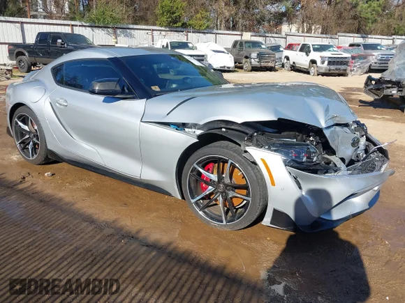 ✅ 2021 Toyota Supra 3.0 • VIN: WZ1DB0C04MW038603 • Lot: 44095027. Listed on IAAI with Not provided. Free auction sales archive from the USA and detailed vehicle history report at DreamBid. Image 1.