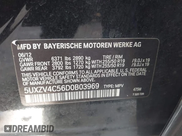 ✅ 2013 BMW X5 xDrive35i • VIN: 5UXZV4C56D0B03969 • Lot: 44038091. Wystawiony na IAAI z przebiegiem 191 426 mil. Bezpłatny archiwum sprzedaży aukcyjnych z USA i szczegółowy raport historii pojazdu na DreamBid. Zdjęcie 9.