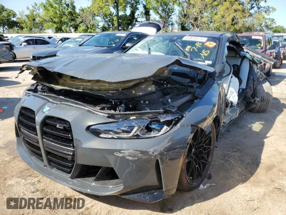 ✅ 2022 BMW M3 Competition xDrive • VIN: WBS43AY04NFL75227 • Лот: 63833574. Опубликован ранее на Copart с пробегом Не указан. Бесплатный доступ к архиву аукционных продаж из США и подробный отчёт об истории автомобиля на DreamBid. Изображение 1.