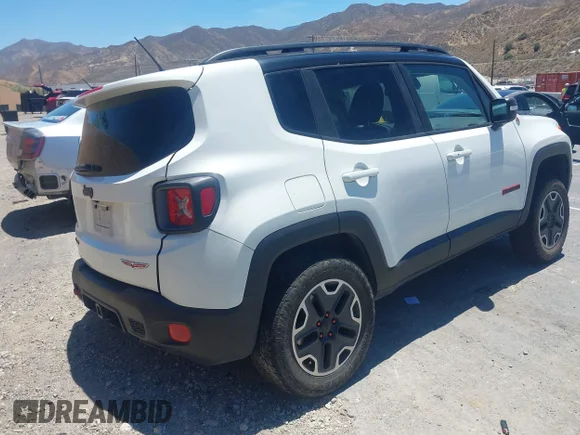 ✅ 2017 Jeep Renegade Deserthawk • VIN: ZACCJBCB3HPG51731 • Lot: 42690077. Listed on IAAI with 83,152 mi. Free auction sales archive from the USA and detailed vehicle history report at DreamBid. Image 4.