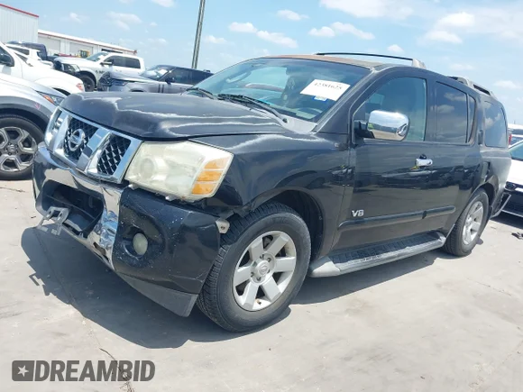 ✅ 2007 Nissan Armada SE • VIN: 5N1BA08A97N721137 • Lot: 42381625. Wystawiony na IAAI z przebiegiem 221 835 mil. Bezpłatny archiwum sprzedaży aukcyjnych z USA i szczegółowy raport historii pojazdu na DreamBid. Zdjęcie 2.