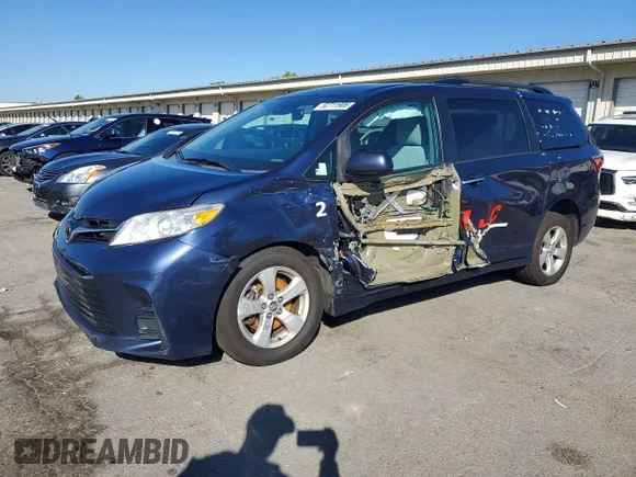 ✅ 2020 Toyota Sienna LE • VIN: 5TDKZ3DC2LS055992 • Lot: 52711906. Listed on Copart with 195,623 mi. Free auction sales archive from the USA and detailed vehicle history report at DreamBid. Image 1.
