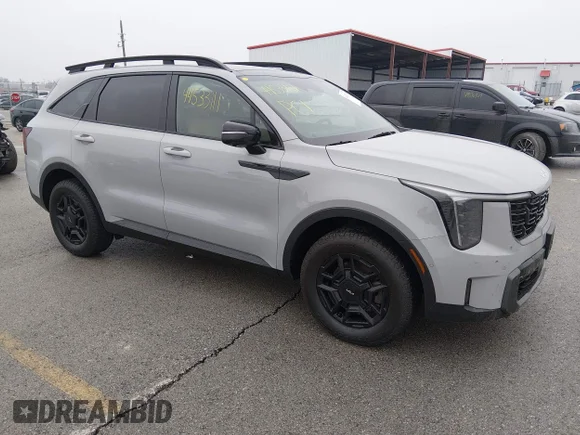 ✅ 2024 Kia Sorento X-Line SX Prestige • VIN: 5XYRKDJF1RG300293 • Lot: 44533111. Listed on IAAI with 16,410 mi. Free auction sales archive from the USA and detailed vehicle history report at DreamBid. Image 1.