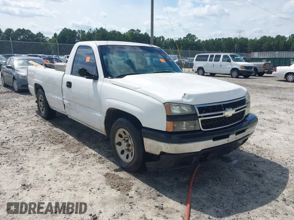 ✅ 2006 Chevrolet Silverado 1500 Work Truck • VIN: 3GCEC14V56G220327 • Lot: 45396058. Wystawiony na IAAI z przebiegiem 374 489 mil. Bezpłatny archiwum sprzedaży aukcyjnych z USA i szczegółowy raport historii pojazdu na DreamBid. Zdjęcie 1.