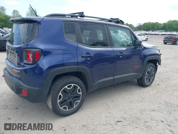 ✅ 2017 Jeep Renegade Trailhawk • VIN: ZACCJBCB2HPE96573 • Лот: 45112123. Опубликован ранее на IAAI с пробегом 49 581 миль. Бесплатный доступ к архиву аукционных продаж из США и подробный отчёт об истории автомобиля на DreamBid. Изображение 4.