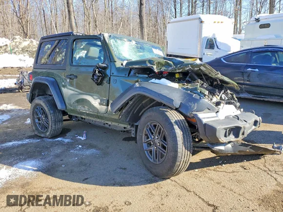 ✅ 2024 Jeep Wrangler Sport S • VIN: 1C4PJXAG7RW180426 • Lot: 75653275. Wystawiony na Copart z przebiegiem 18 793 mil. Bezpłatny archiwum sprzedaży aukcyjnych z USA i szczegółowy raport historii pojazdu na DreamBid. Zdjęcie 4.