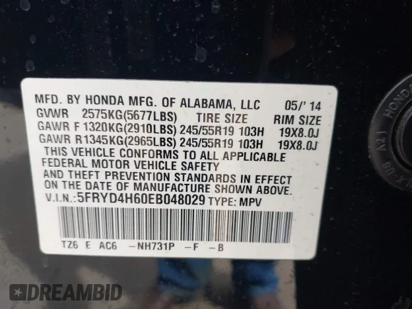 ✅ 2014 Acura MDX Technology • VIN: 5FRYD4H60EB048029 • Лот: 44533529. Опубликован ранее на IAAI с пробегом 171 615 миль. Бесплатный доступ к архиву аукционных продаж из США и подробный отчёт об истории автомобиля на DreamBid. Изображение 9.