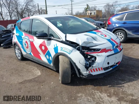 ✅ 2023 Chevrolet Bolt EV 1LT • VIN: 1G1FW6S09P4109593 • Lot: 44791784. Listed on IAAI with 70,444 mi. Free auction sales archive from the USA and detailed vehicle history report at DreamBid. Image 1.