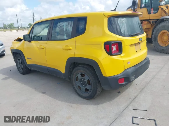 ✅ 2017 Jeep Renegade Sport • VIN: ZACCJAABXHPG14849 • Lot: 44948723. Listed on IAAI with Not provided. Free auction sales archive from the USA and detailed vehicle history report at DreamBid. Image 3.