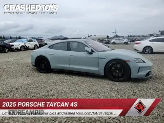 ✅ 2025 Porsche Taycan 4S • VIN: WP0AB2Y10SSA41603 • Lot: 81782305. Listed on Copart with 5,909 mi. Free auction sales archive from the USA and detailed vehicle history report at DreamBid. Image 16.