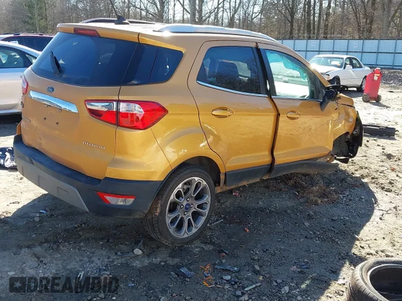 ✅ 2021 Ford EcoSport Titanium • VIN: MAJ3S2KE0MC449135 • Lot: 41345463. Wystawiony na IAAI z przebiegiem 69 221 mil. Bezpłatny archiwum sprzedaży aukcyjnych z USA i szczegółowy raport historii pojazdu na DreamBid. Zdjęcie 4.