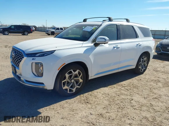 ✅ 2021 Hyundai Palisade Calligraphy • VIN: KM8R7DHE2MU277611 • Lot: 44217581. Wystawiony na IAAI z przebiegiem 47 289 mil. Bezpłatny archiwum sprzedaży aukcyjnych z USA i szczegółowy raport historii pojazdu na DreamBid. Zdjęcie 2.