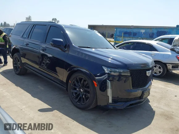 ✅ 2023 Cadillac Escalade ESV 4WD Sport • VIN: 1GYS4PKL3PR452733 • Лот: 44994950. Опубліковано раніше на IAAI з пробігом 57 581 миль. Безкоштовний доступ до архіву аукціонних продажів зі США та докладний звіт про історію автомобіля на DreamBid. Зображення 1.