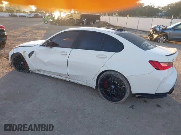 ✅ 2025 BMW M3 Competition xDrive • VIN: WBS33HJ08SFV13362 • Лот: 43448412. Опубликован ранее на IAAI с пробегом 4 865 миль. Бесплатный доступ к архиву аукционных продаж из США и подробный отчёт об истории автомобиля на DreamBid. Изображение 3.