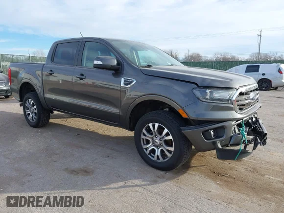 ✅ 2019 Ford Ranger Lariat • VIN: 1FTER4FH7KLA31098 • Lot: 44023545. Listed on IAAI with 84,536 mi. Free auction sales archive from the USA and detailed vehicle history report at DreamBid. Image 1.