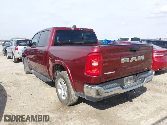 ✅ 2025 Ram 1500 Lone Star • VIN: 1C6RREFG4SN574399 • Lot: 44557288. Listed on IAAI with 86,160 mi. Free auction sales archive from the USA and detailed vehicle history report at DreamBid. Image 3.