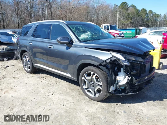 ✅ 2024 Hyundai Palisade SEL • VIN: KM8R44GE3RU704635 • Lot: 41599702. Wystawiony na IAAI z przebiegiem 5 371 mil. Bezpłatny archiwum sprzedaży aukcyjnych z USA i szczegółowy raport historii pojazdu na DreamBid. Zdjęcie 1.